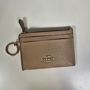 Coach Mini Skinny ID Keychain Gold/Khaki